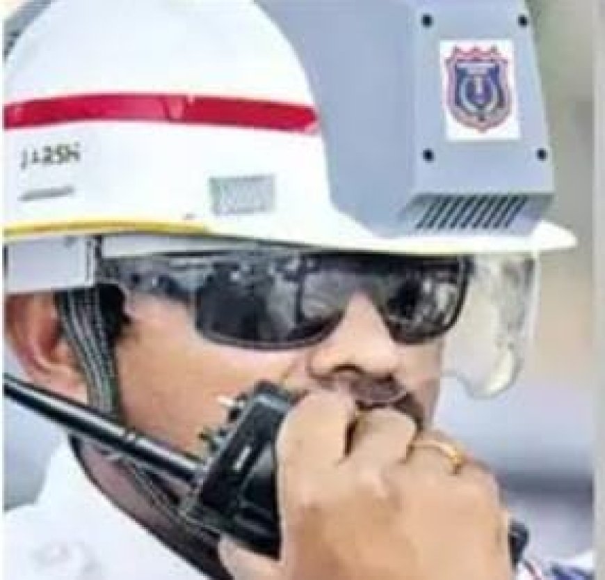 गाजियाबाद के ट्रैफिक पुलिसकर्मी गर्मी में हुए 'कूल'! एसी हेलमेट ने दिलाई राहत