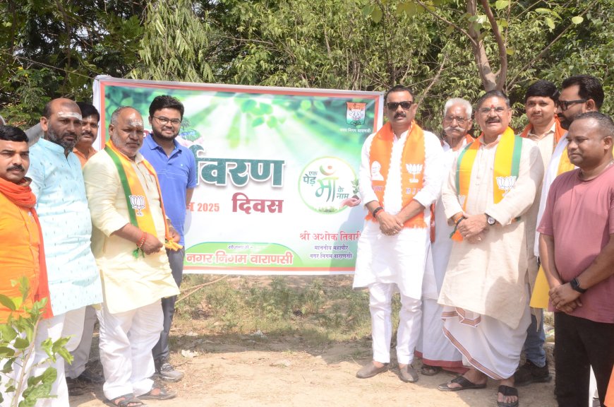 विश्व पर्यावरण दिवस पर 'एक पेड़ माँ के नाम': वाराणसी में महापौर ने 101 वृक्ष लगाकर दिया पर्यावरण संरक्षण का संदेश