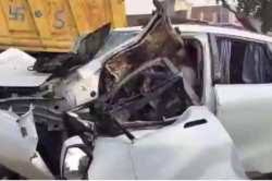 प्रयागराज में भीषण सड़क हादसा: बालू लदा डंपर टेंपो पर पलटा, तीन की दर्दनाक मौत, तीन गंभीर घायल