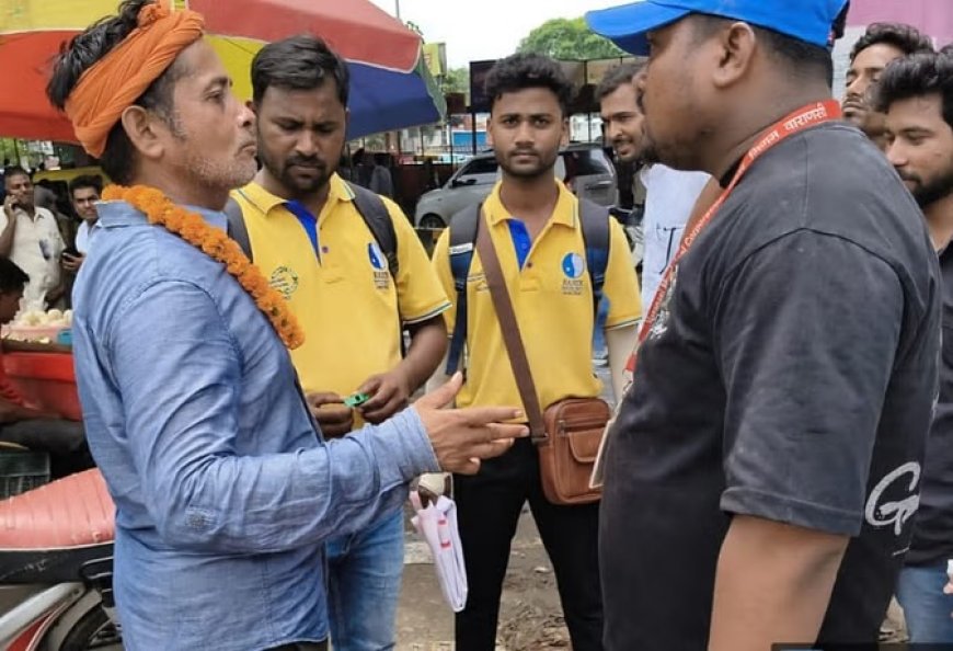 'शायद हम सुधर जाएं.. : वाराणसी नगर निगम की अनूठी पहल, गंदगी फैलाने वालों को पहनाई जा रही माला