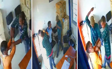 हरदोई पेट्रोल पंप पर मारपीट: ₹50 के पेट्रोल की रसीद न देने पर भड़के युवक, पंप कर्मी को पीटा और केबिन का कांच तोड़ा; CCTV में कैद हुई घटना