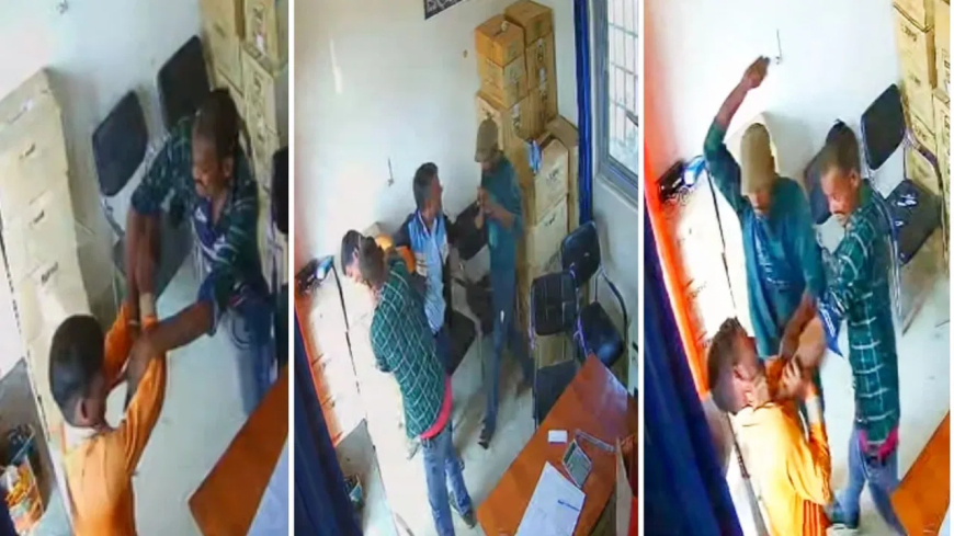 हरदोई पेट्रोल पंप पर मारपीट: ₹50 के पेट्रोल की रसीद न देने पर भड़के युवक, पंप कर्मी को पीटा और केबिन का कांच तोड़ा; CCTV में कैद हुई घटना