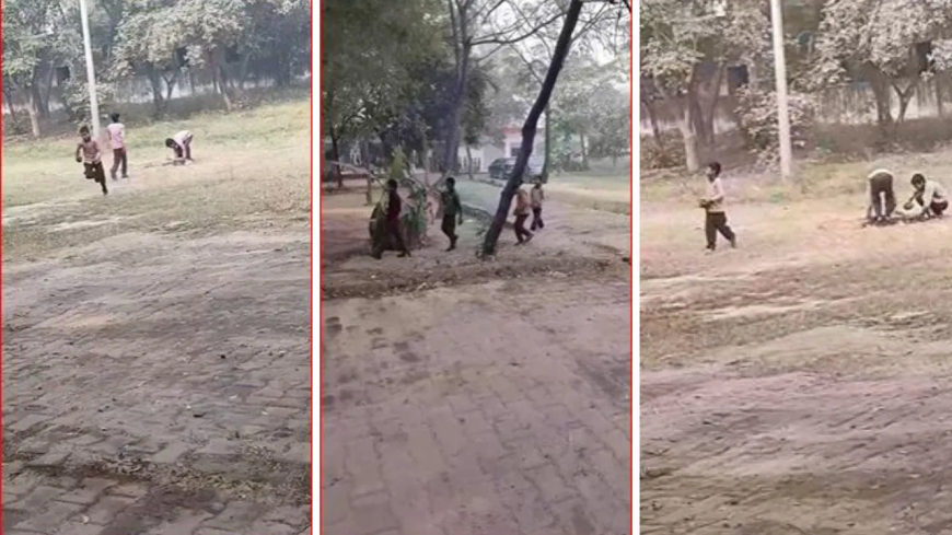 नोएडा प्राइमरी स्कूल मजदूरी: 'ईंट-पत्थर ढोते दिखे मासूम', चपरासी मजे से घूमता रहा; ग्रेटर नोएडा के प्राथमिक विद्यालय का Video Viral, शिक्षा विभाग की खुली पोल