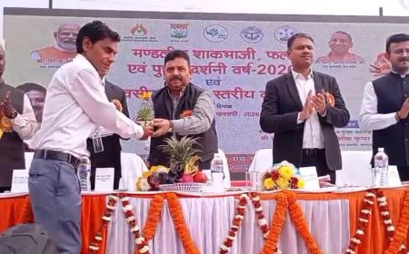 Varanasi:कंपनी बाग में मंडलीय शाग भाजी, फल व पुष्प प्रदर्शनी का आयोजन, किसानों ने दिखाई झलक रविंद्र जायसवाल ने दीप प्रज्वलन कर किया उद्घाटन