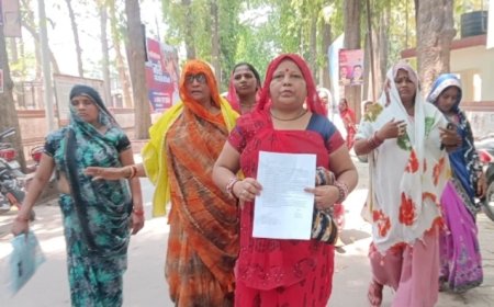 भगवानपुर वार्ड में जल संकट को लेकर ग्रामीणों का प्रदर्शन, जिलाधिकारी को सौंपा ज्ञापन