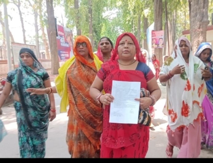 भगवानपुर वार्ड में जल संकट को लेकर ग्रामीणों का प्रदर्शन, जिलाधिकारी को सौंपा ज्ञापन