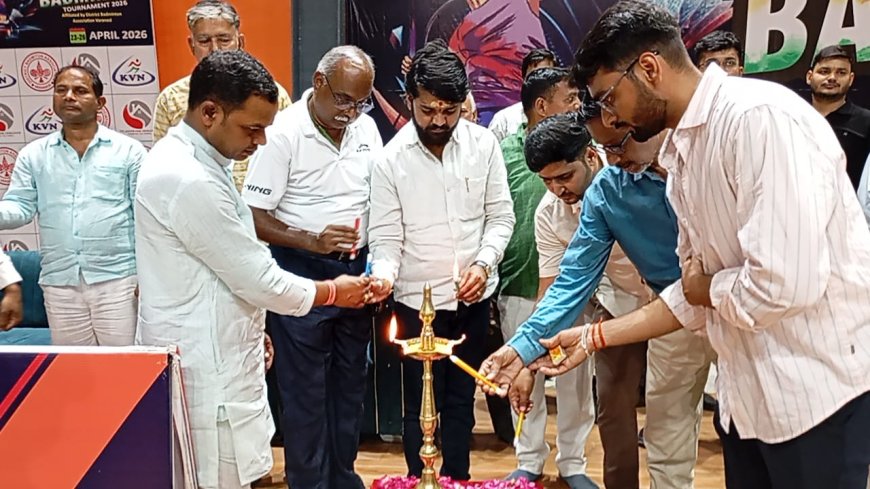 के.वी.एन बैडमिंटन एकेडमी के 4 दिवसीय टूर्नामेंट का शुभारंभ, विधायक डॉ. सुनील पटेल ने किया उद्घाटन